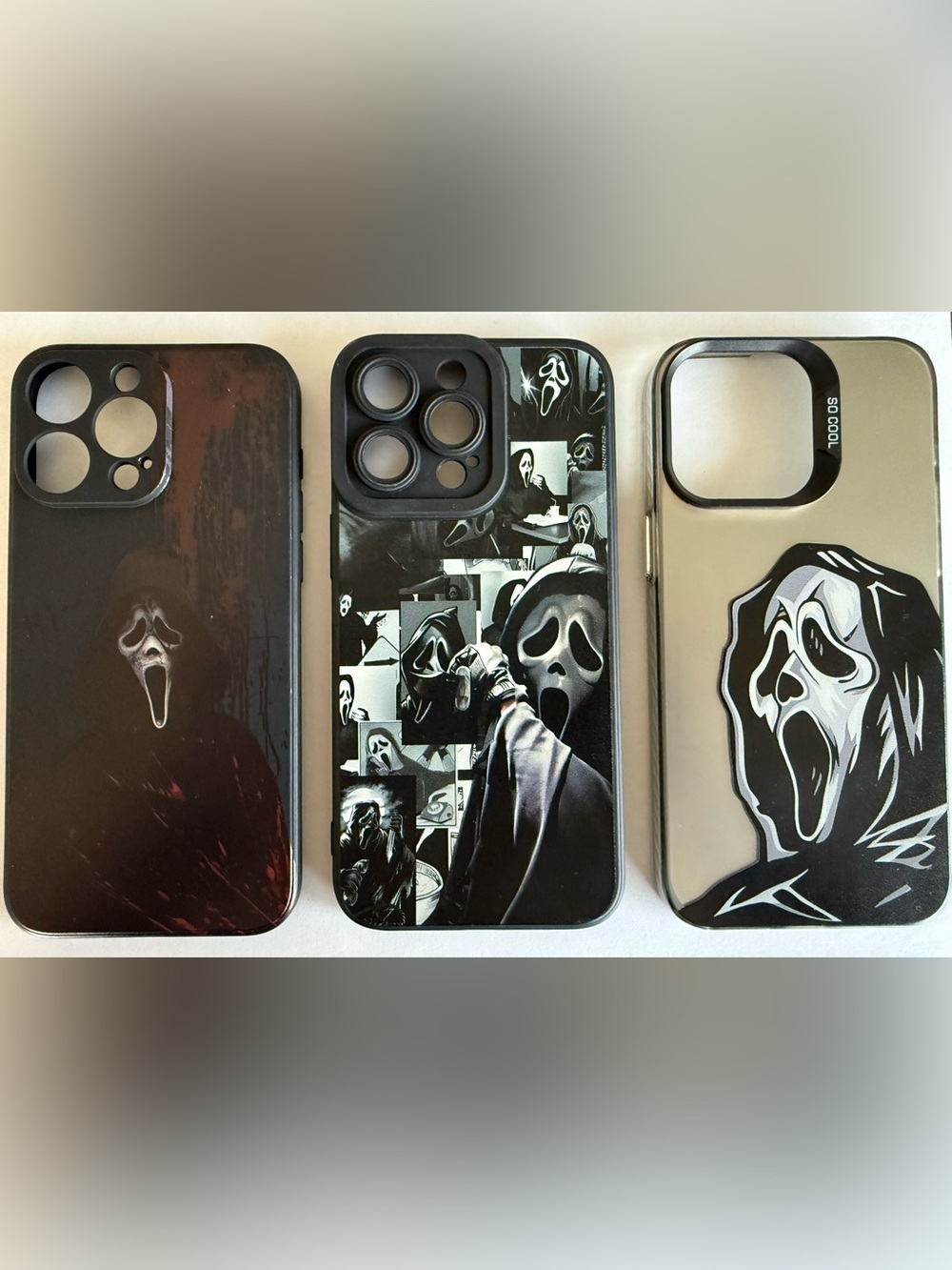 3 Ghost Face iPhone 15 Pro Max Cases